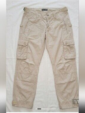 Dolce & Gabbana Men's Tan Cargo Pants Casual Comfort